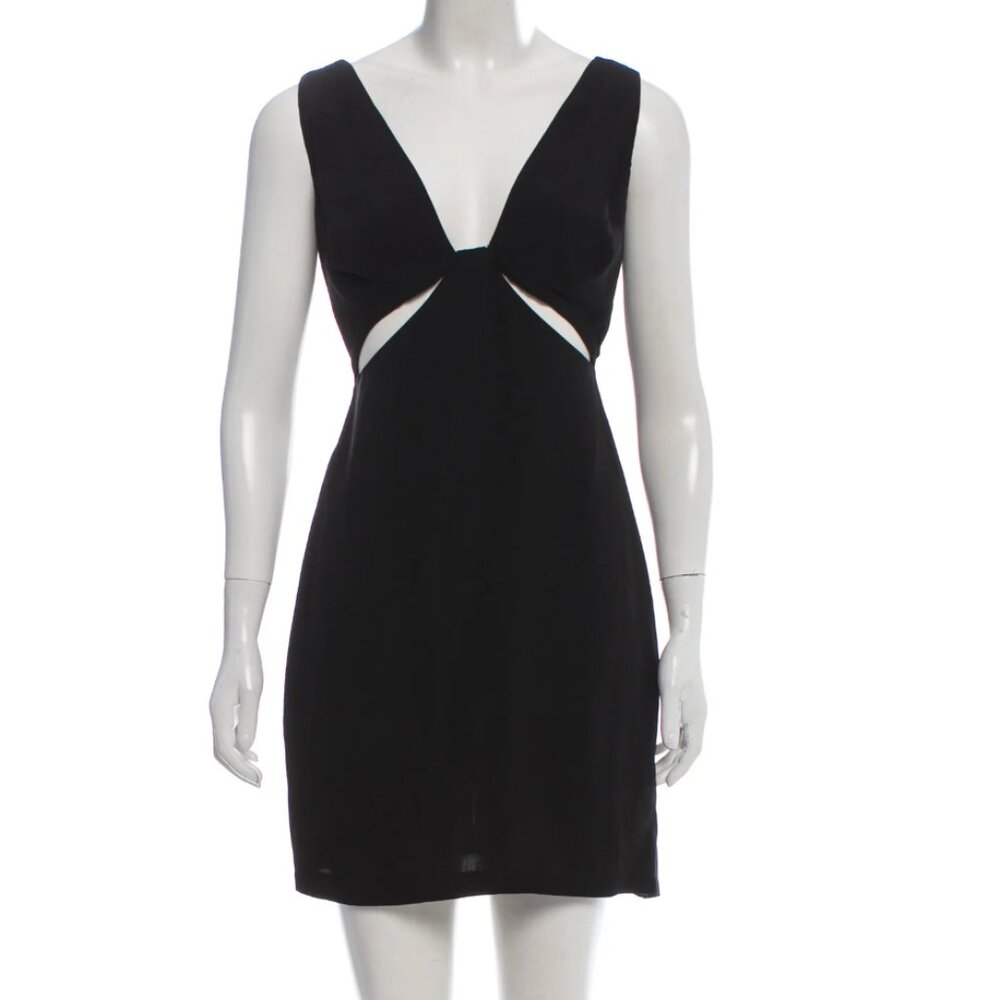 Reformation Small Black Cutout Mini Dress